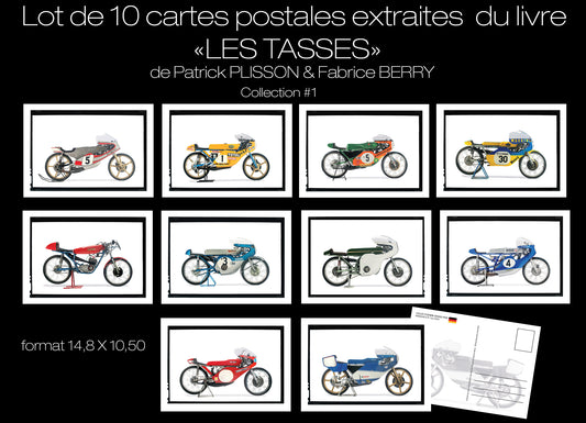 Lot de 10 cartes postales "LES TASSES" Collection 1