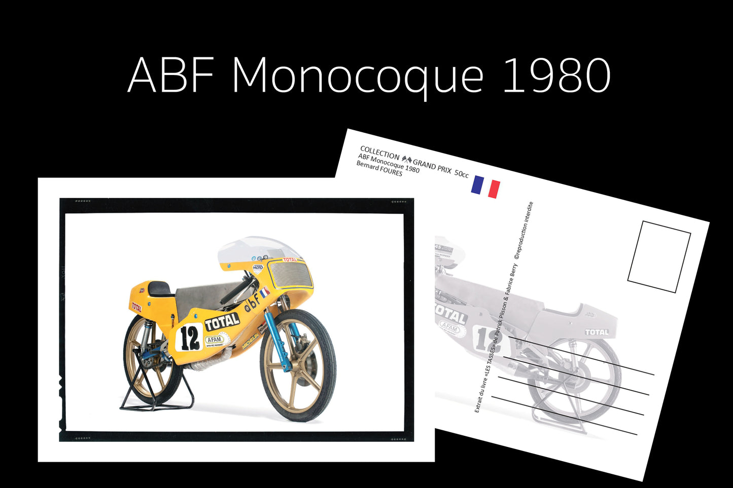 Lot de 10 cartes postale ABF Monocoque 1980